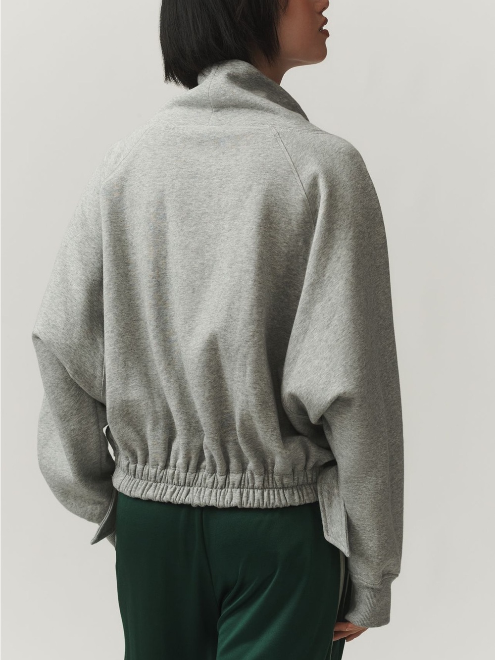 Daily Practice by Anthropologie Long-Sleeve Funnel Neck Sweatshirt Grey Medium - Picture 2 of 10